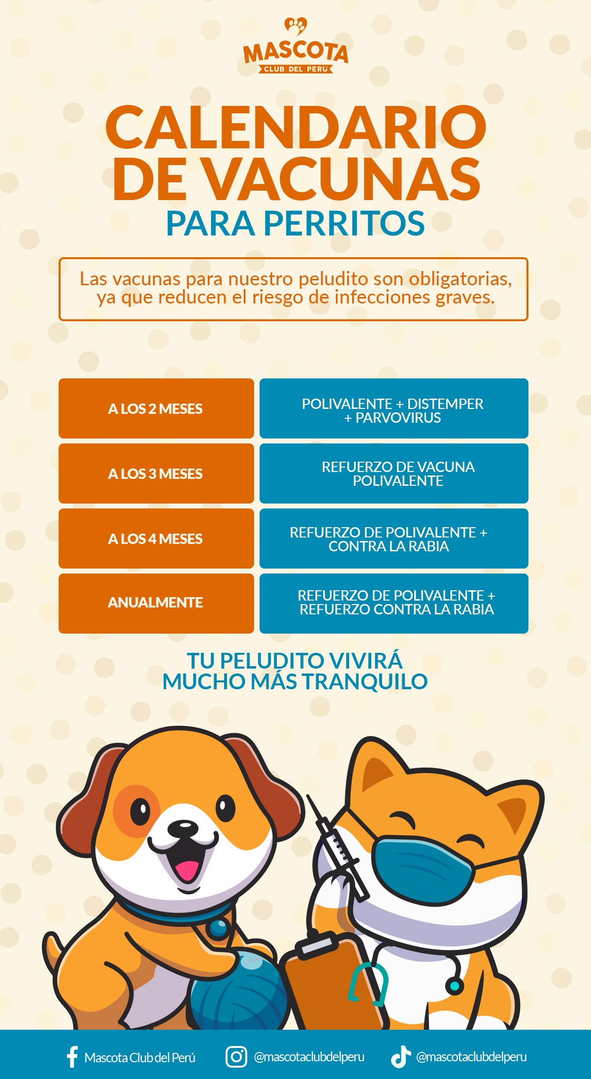 Calendario de perritos - Mascota del Perú